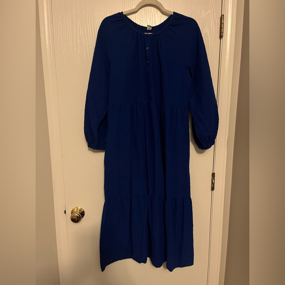 Old Navy Deep Blue Long Sleeve Dress